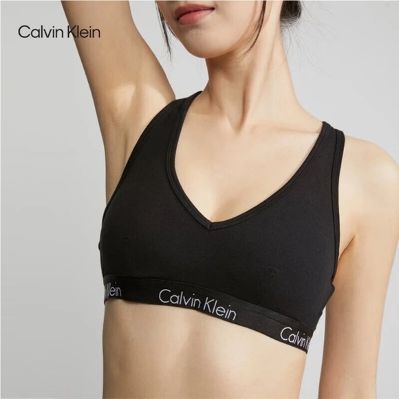 Calvin Klein Other - Calvin Klein black Racerback cotton vneck Sports Bra